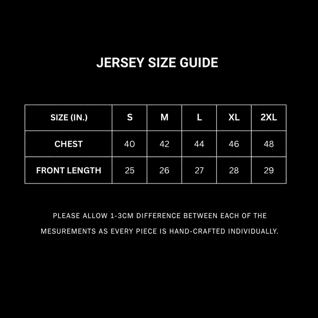 Travis Scott Cactus Jack Jersey size chart