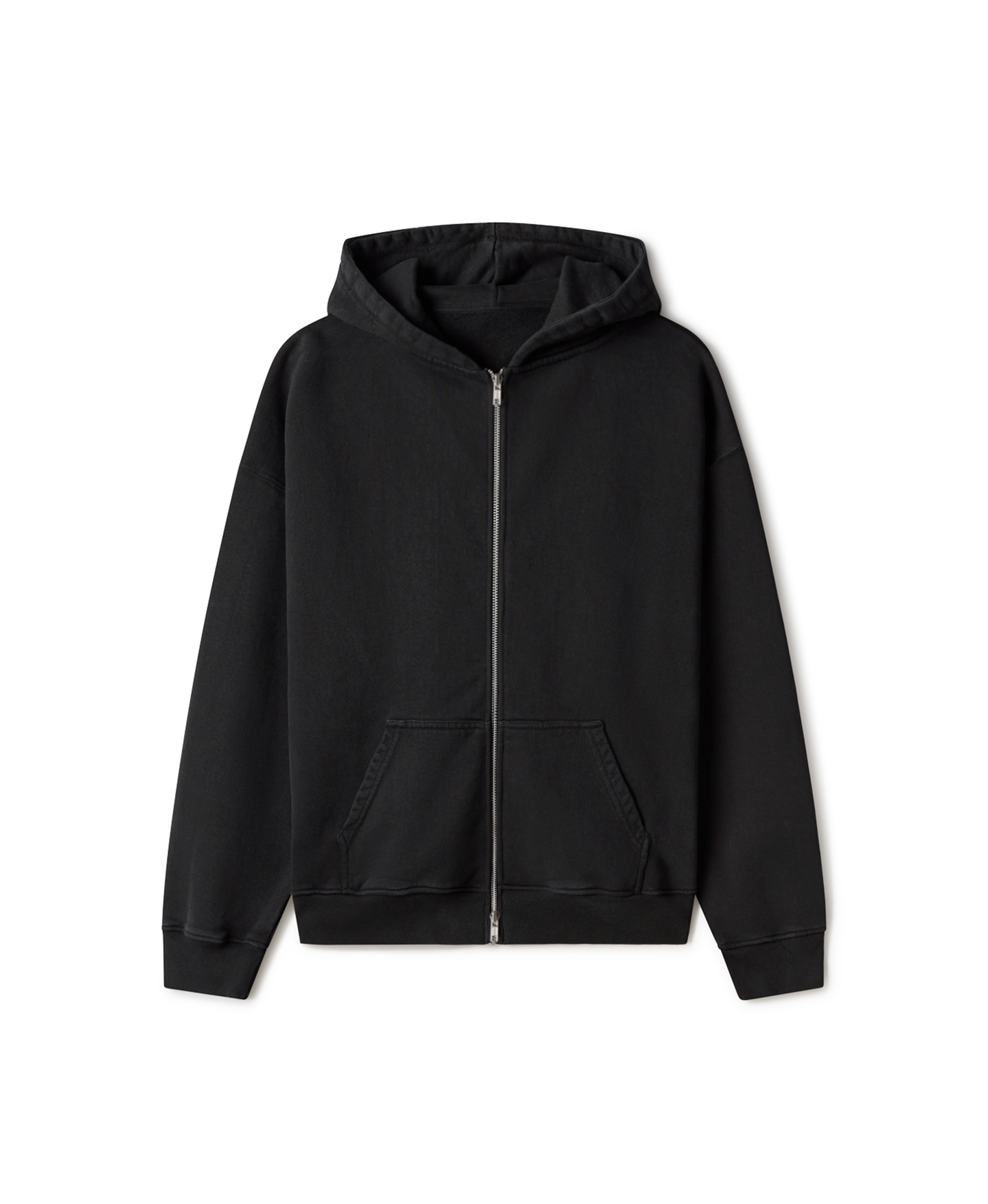 'BLACK' DOUBLE ZIP HOODIE