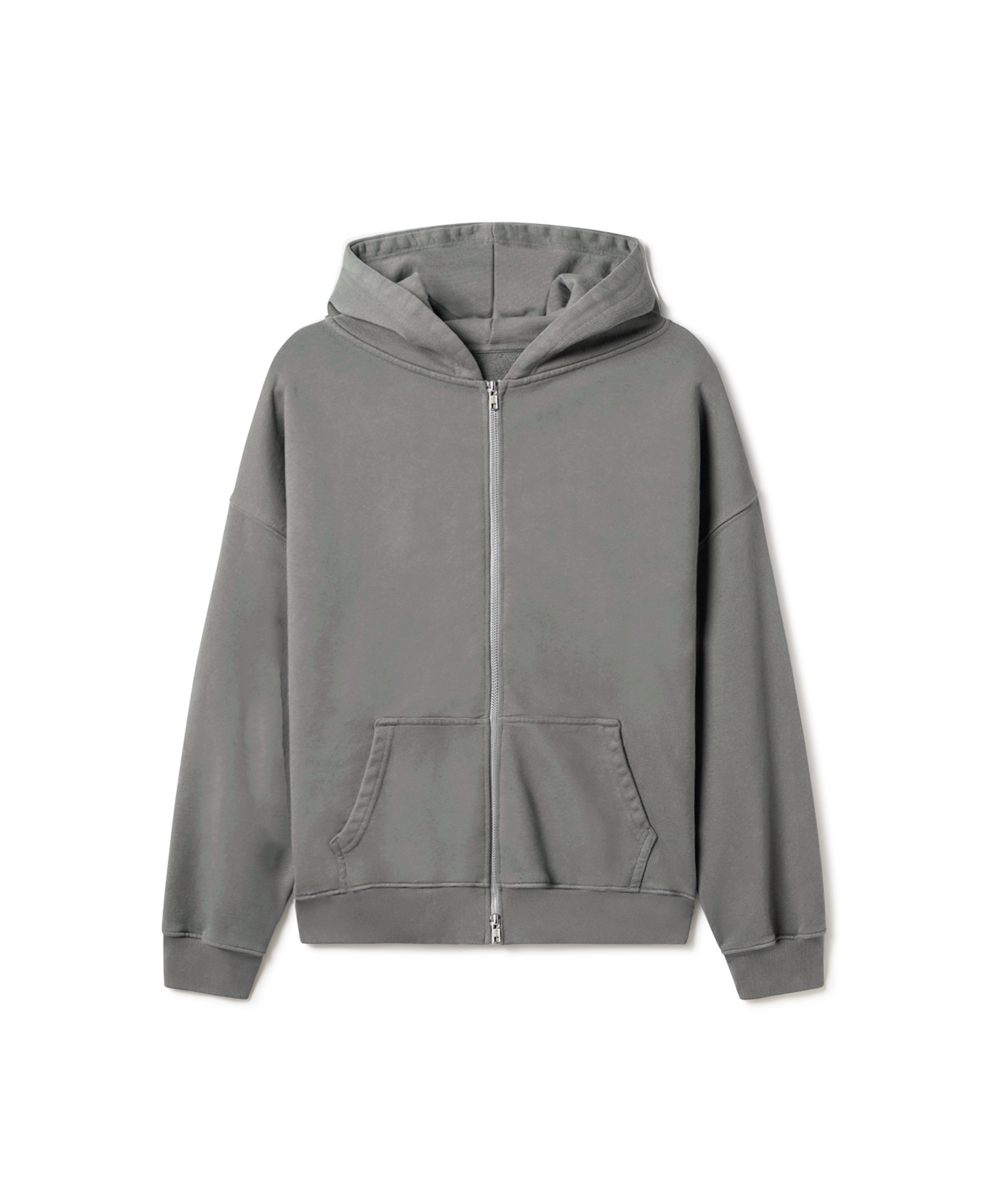 'MUDGREY' DOUBLE ZIP HOODIE