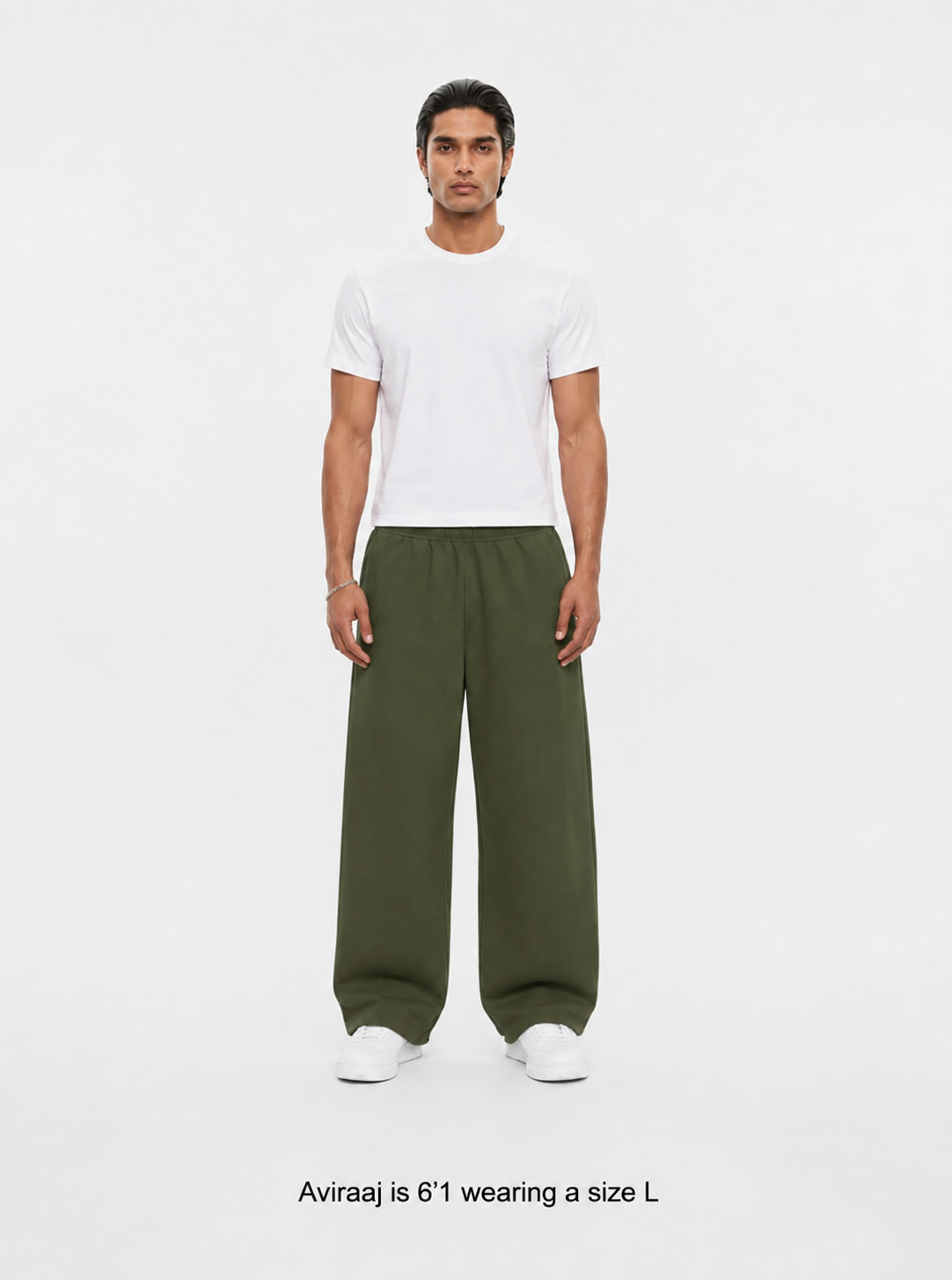 400 GSM ‘Deep-Olive’ Straight Sweatpants
