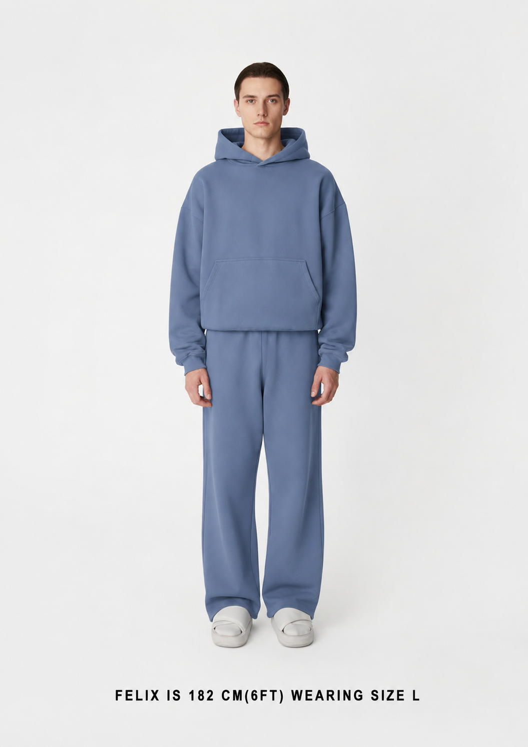 400 GSM 'Stone-Blue' HOODIE