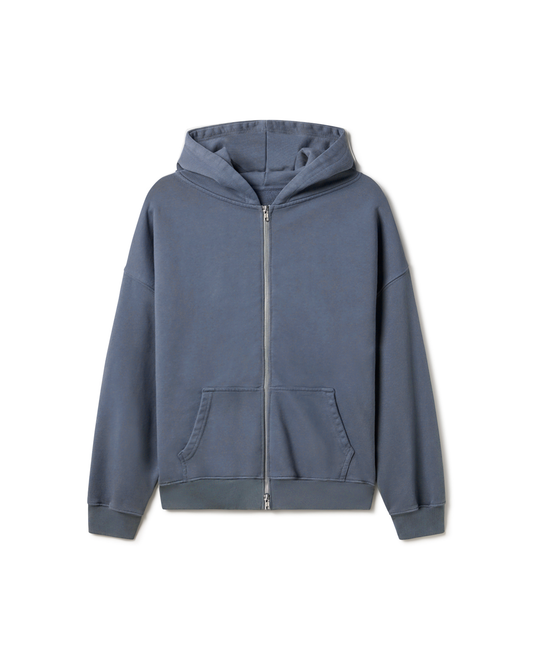 'SLATE GREY' DOUBLE ZIP HOODIE