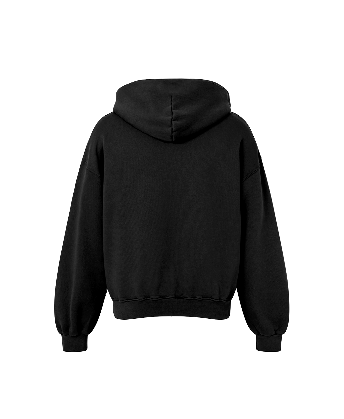 400 GSM 'Black' DOUBLE ZIP HOODIE