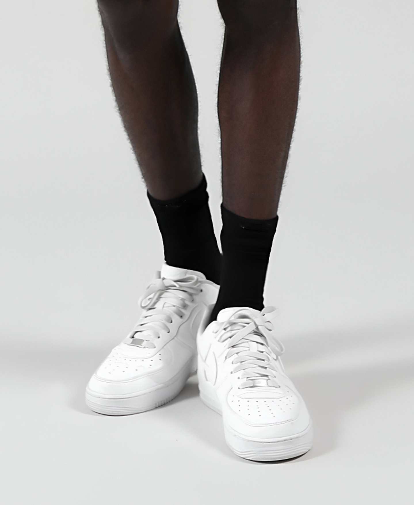 knitted cotton sock - black