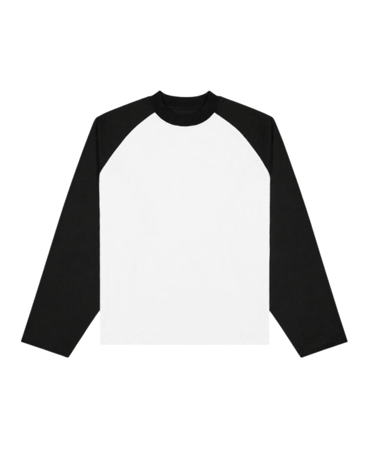 300 GSM ‘White & Black’ RAGLAN TEE