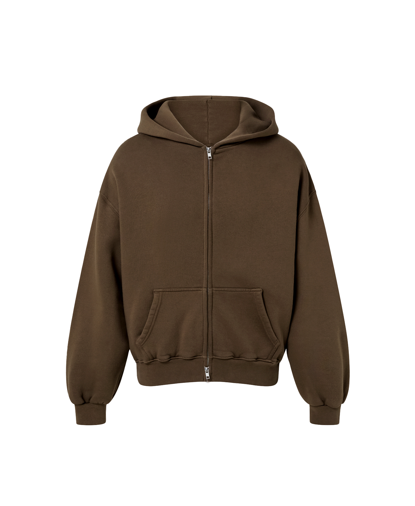 400 GSM 'Mocha Brown' DOUBLE ZIP HOODIE