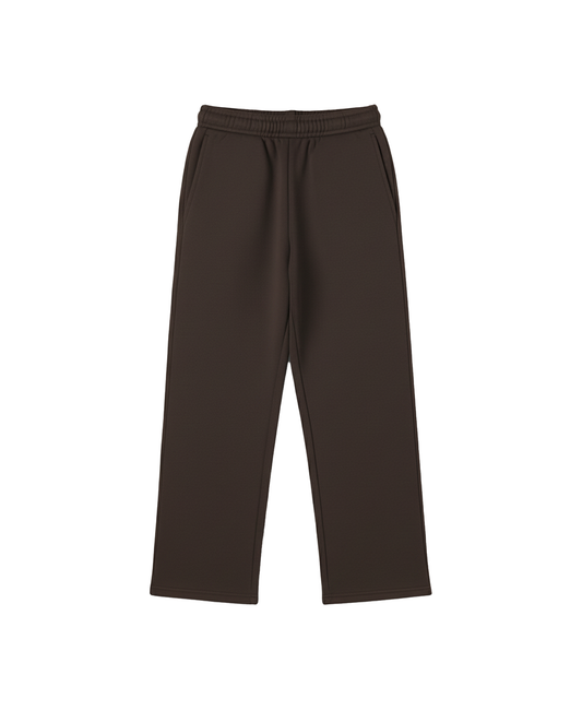 400 GSM "Mocha Brown" Straight Sweatpants
