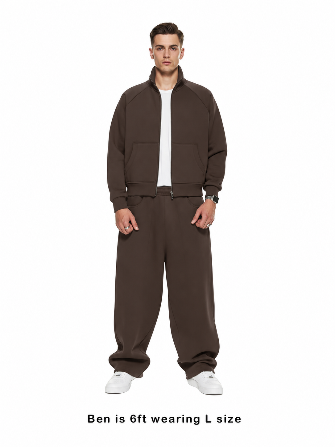 400 GSM 'coffee' Track Jacket