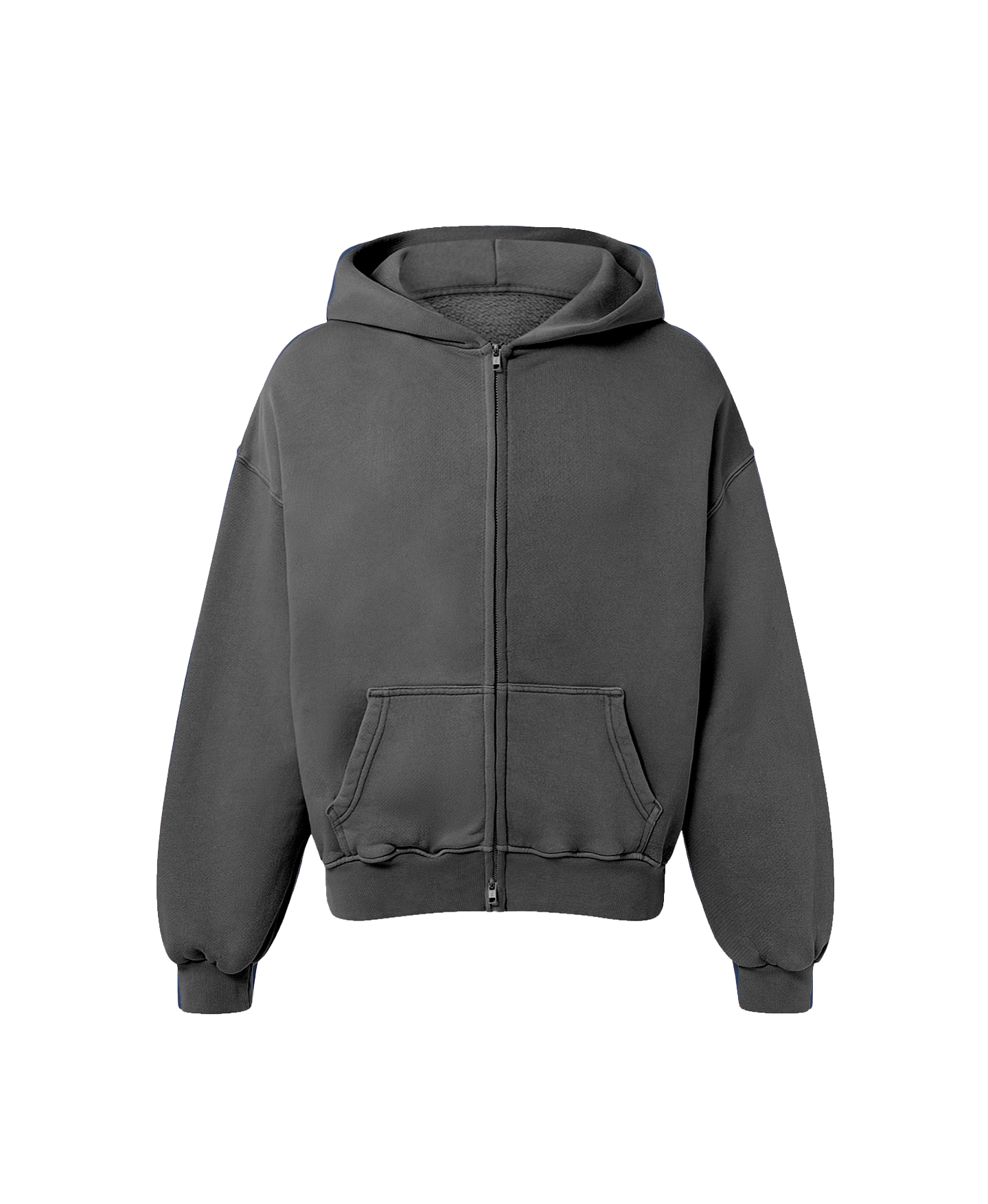 400 GSM 'Deep Grey' DOUBLE ZIP HOODIE