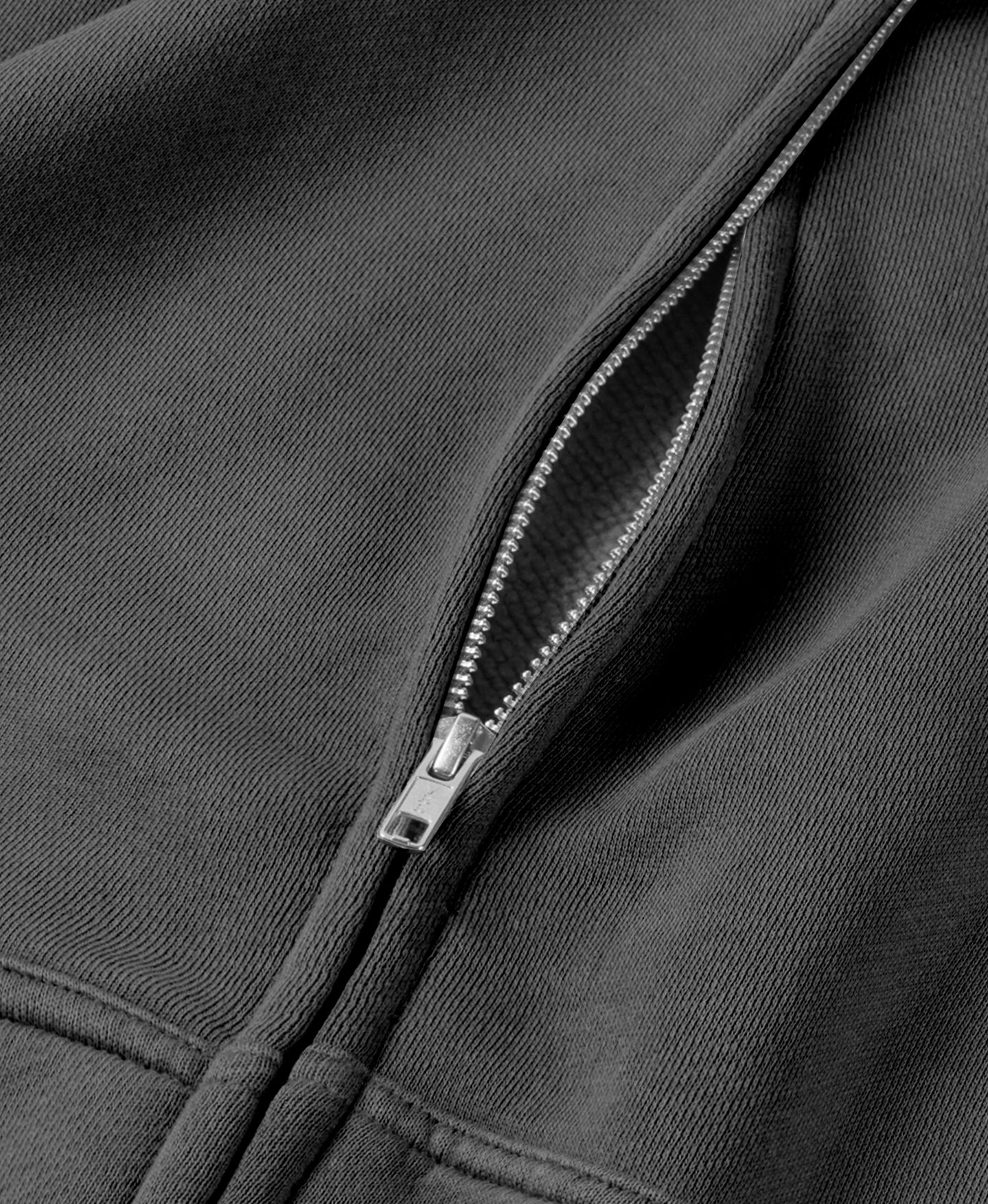 400 GSM 'Deep Grey' DOUBLE ZIP HOODIE