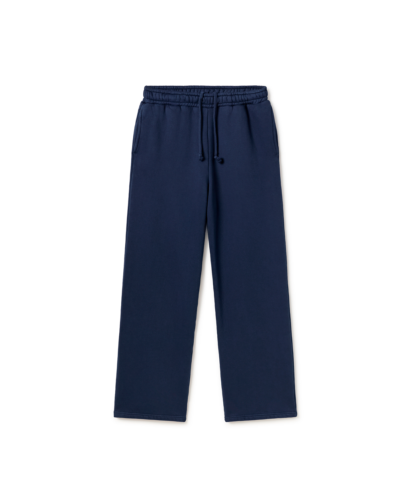 'Navy' Open Bottom Sweatpants