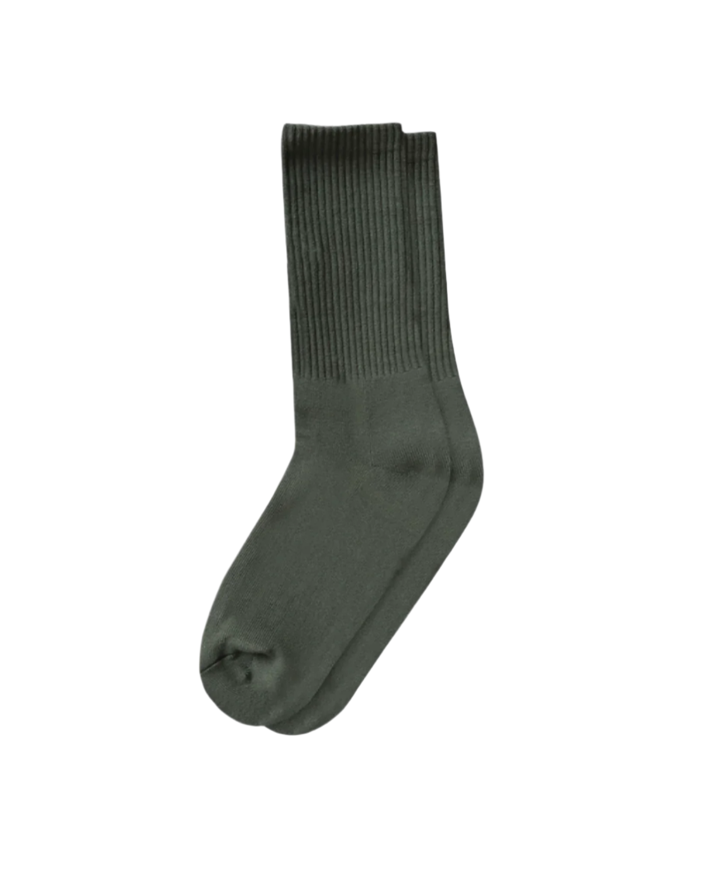 knitted cotton sock - olive