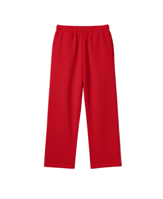 400 GSM "Red" Straight Sweatpants
